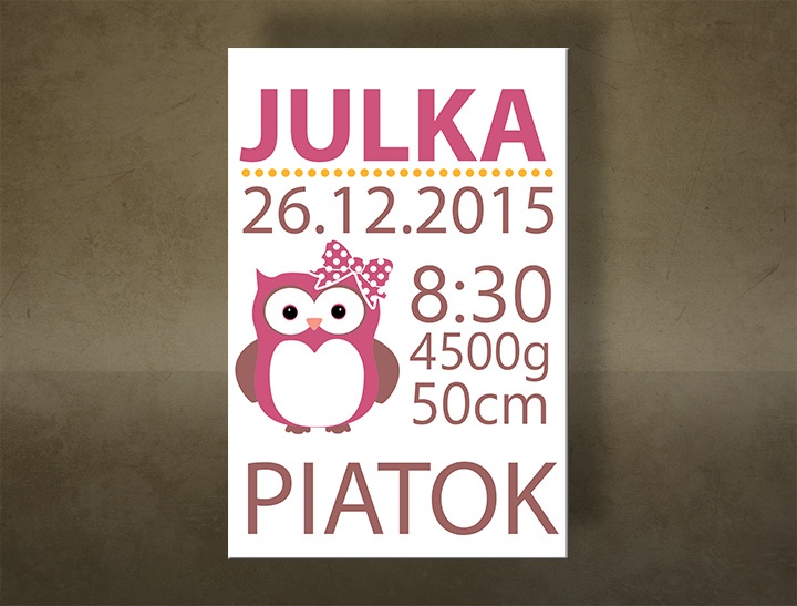 E-shop Naše dievčatko Obraz na stenu s textom