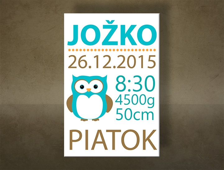 E-shop Náš chlapček Obraz na stenu s textom