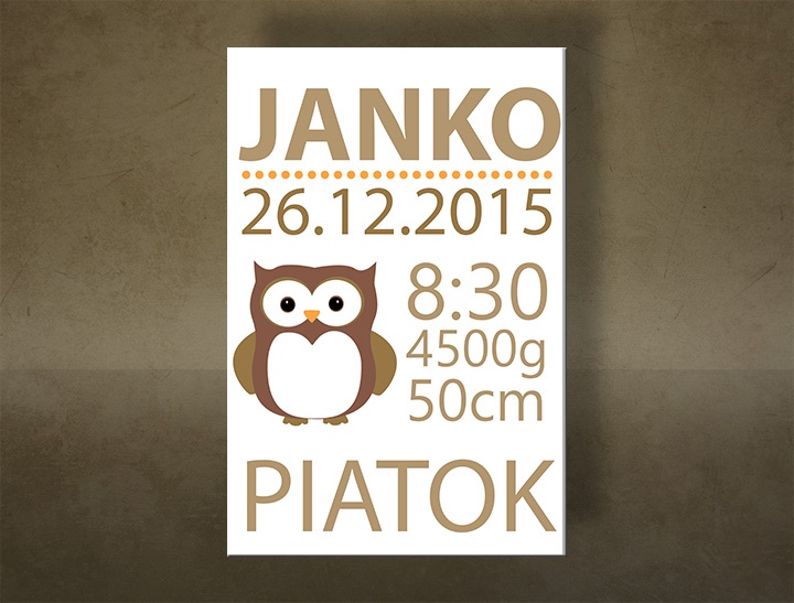 E-shop Naše bábatko Obraz na stenu s textom