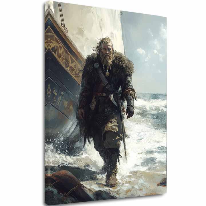 E-shop Obraz na plátne Viking na Pobreží - Historický Motív