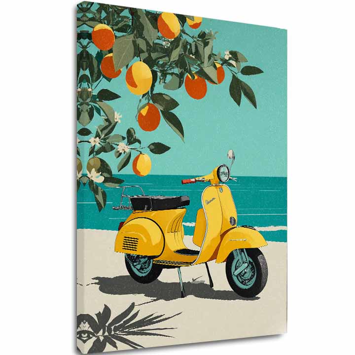 E-shop Obraz na plátne Vespa v Taliansku - Retro Ulička
