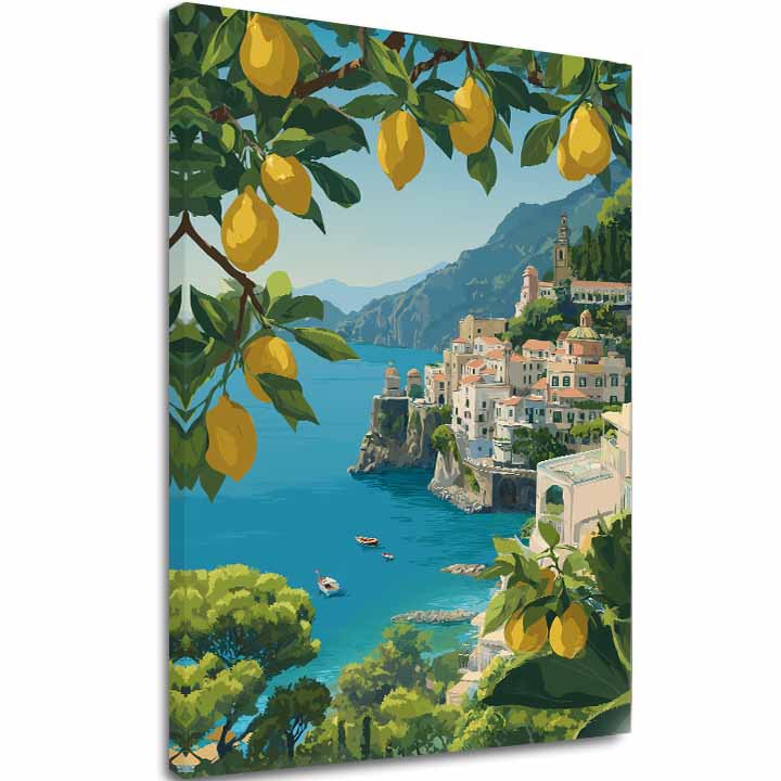 E-shop Obraz na plátne Pobrežie Amalfi - Letná Atmosféra