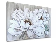 E-shop Obraz na plátne JEMNÉ BIELE KVETY Zľava 60 % 70x50 cm