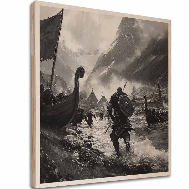 E-shop Obraz na dreve - Príchod Vikingov