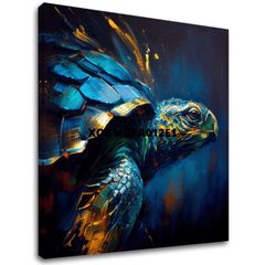 E-shop Dekoratívna maľba na plátne - PREMIUM ART - Green Turtle Odyssey