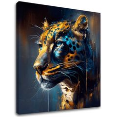 E-shop Dekoratívna maľba na plátne - PREMIUM ART - Jaguar's Grace in the Wild
