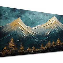 E-shop Moderný nástenný dekor Zlatá Tajomná Skala - PREMIUM ART