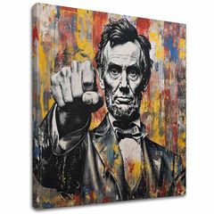 E-shop Obraz Abraham Lincoln - Sila histórie | 100% originál domaľovaný akrylom