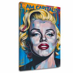 E-shop Obraz Marilyn Monroe - Kapitalistický šarm | 100% originál domaľovaný akrylom