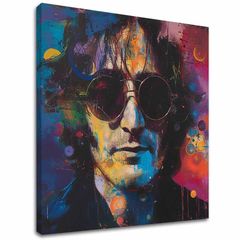 E-shop Obraz John Lennon - Farebné predstavy | 100% originál domaľovaný akrylom