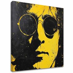 E-shop Obraz John Lennon - Žltý odraz reality | 100% originál domaľovaný akrylom