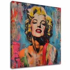E-shop Obraz Marilyn Monroe - Rebelka vo farbách | 100% originál domaľovaný akrylom