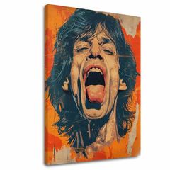 E-shop Obraz Mick Jagger - Sila rockovej scény | 100% originál domaľovaný akrylom