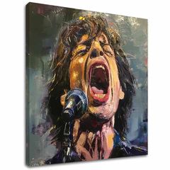 E-shop Obraz Mick Jagger - Legenda na pódiu | 100% originál domaľovaný akrylom