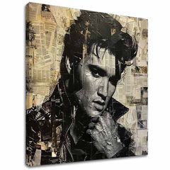 E-shop Obraz Elvis Presley - Rockový génius | 100% originál domaľovaný akrylom