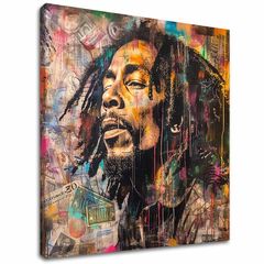 E-shop Obraz Bob Marley - Reggae umelec | 100% originál domaľovaný akrylom