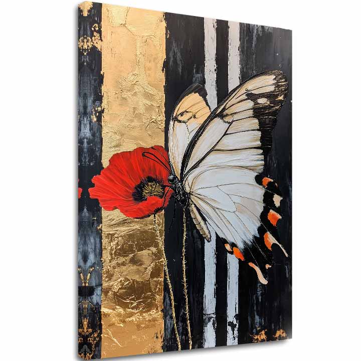 E-shop Obraz motýľov Dotyky prírody - 100% originál domaľovaný akrylom 60x90 cm