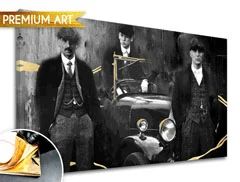 E-shop Obrazy na plátne - PREMIUM ART – Peaky Blinders bratia Zľava 30 % 80x140 cm
