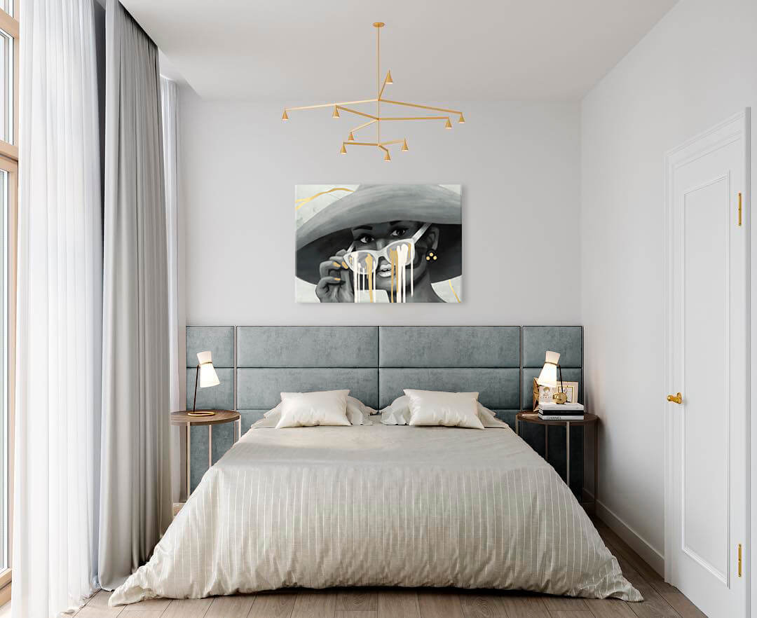 E-shop Obrazy na plátne - PREMIUM ART – Žena v klobúku 100x140 cm