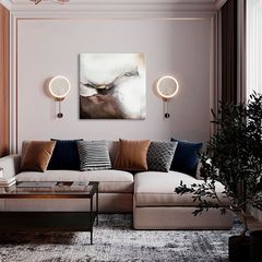 E-shop Obrazy na plátne - PREMIUM ART – Abstrakt Zahmlený štít 80x80 cm