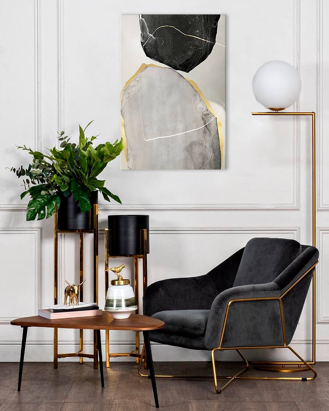 E-shop Obrazy na plátne - PREMIUM ART – Abstrakt Mlynské kamene 60x90 cm
