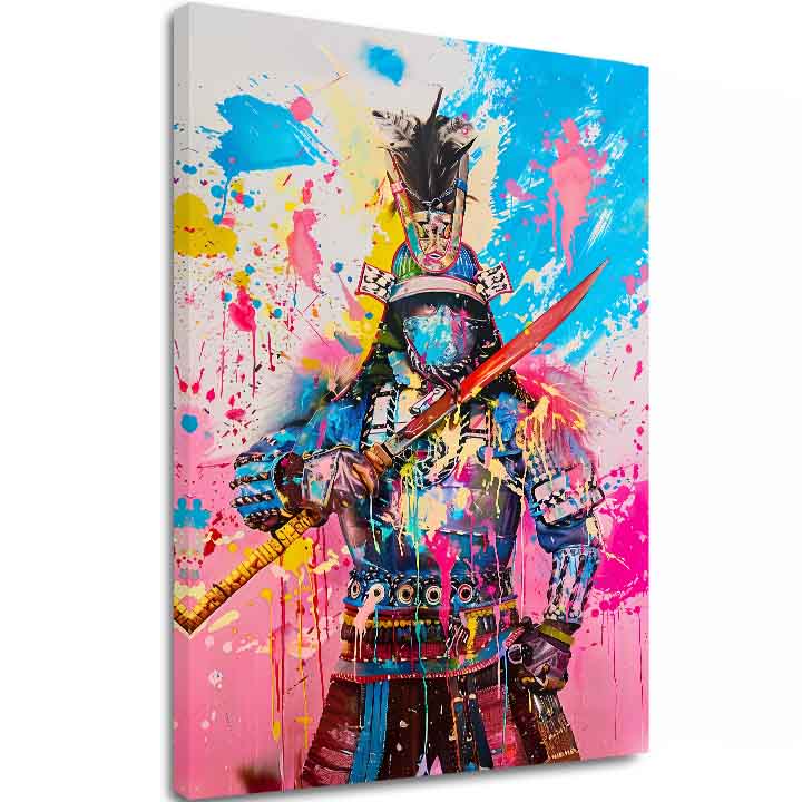E-shop Obraz Samurai Spirit na plátne | Maľovaná štruktúra