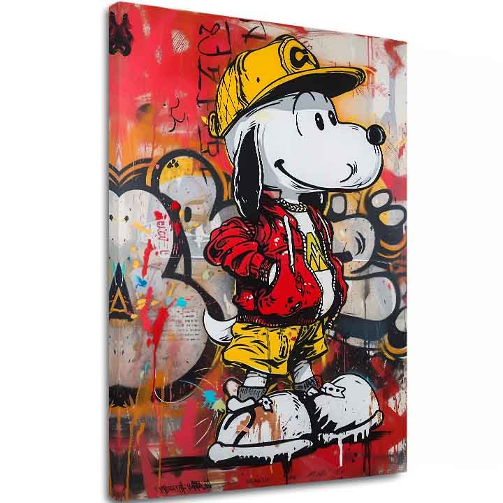 E-shop Obraz Cool Snoopy na plátne | Maľovaná štruktúra