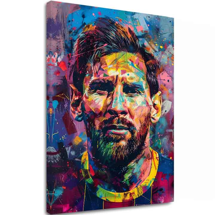 E-shop Obraz Messi Vibes na plátne | Maľovaná štruktúra