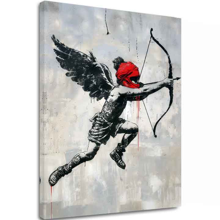E-shop Obraz Cupid's Aim na plátne | Maľovaná štruktúra
