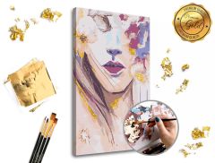 E-shop Maľovanie podľa čísel PREMIUM GOLD – Žena s kvetinami