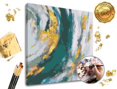 E-shop Maľovanie podľa čísel PREMIUM GOLD – Tyrkysová fantázia