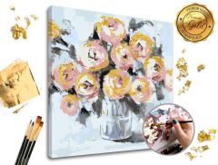 E-shop Maľovanie podľa čísel PREMIUM GOLD – Kvetinové potešenie