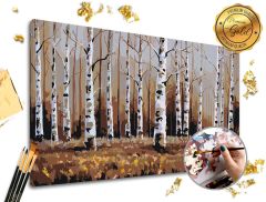 E-shop Maľovanie podľa čísel PREMIUM GOLD – Brezový les