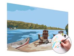 E-shop Maľovanie podľa čísel NA MÓLE – nízka náročnosť 70x50 cm