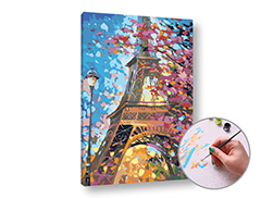 Levně Malování podle čísel EIFFEL TOWER - vysoká náročnost 60x40 cm