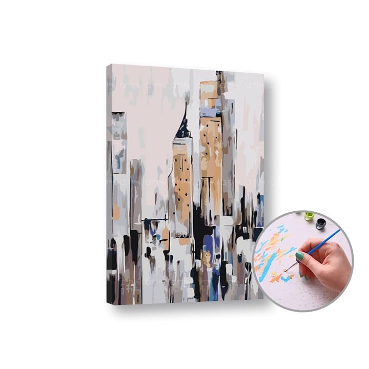 Levně Paint by Numbers Kit - Abstraktní město