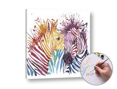 E-shop Maľovanie podľa čísel ZAMILOVANÉ ZEBRY – stredná náročnosť