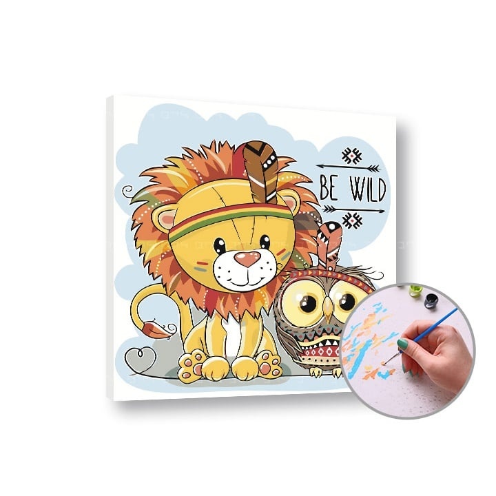 Levně Paint by Numbers Lion – nízká obtížnost