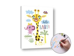 E-shop Maľovanie podľa čísel HELLO BABY – nízka náročnosť