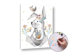 E-shop Maľovanie podľa čísel VESELÝ ZAJKO – stredná náročnosť