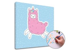 E-shop Maľovanie podľa čísel PINK LAMA SINGLE CUT