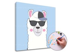 E-shop Maľovanie podľa čísel LAMA S OKULIARMI