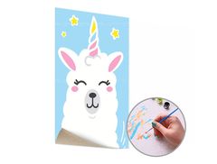 E-shop Maľovanie podľa čísel LAMA JEDNOROŽEC – nízka náročnosť 40x60