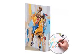 E-shop Maľovanie podľa čísel KOBE BRYANT 24 – nízka náročnosť 40x60 cm