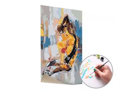 E-shop Maľovanie podľa čísel KOBE BRYANT SPOMIENKA – nízka náročnosť 40x60 cm