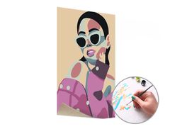 E-shop Maľovanie podľa čísel ŽENSKÁ PÓZA – nízka náročnosť 40x60 cm