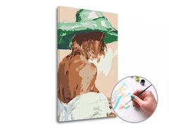 E-shop Maľba podľa čísel ŽENA V ZELENOM Klobúku