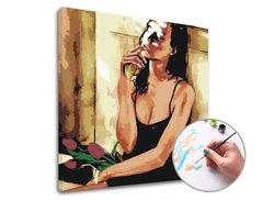 E-shop Maľovanie podľa čísel ŽENA S KVETMI