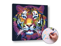 E-shop Maľovanie podľa čísel TIGER DŽUNGĽOVÝ – nízka náročnosť