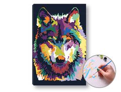 E-shop Maľovanie podľa čísel VLČÍ POHĽAD – nízka náročnosť